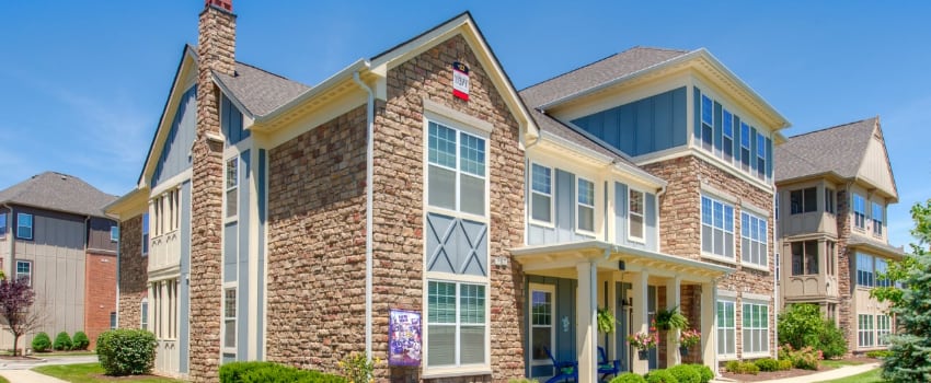 Exterior apartment building in Greenwood